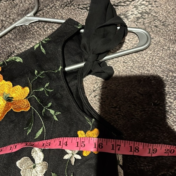 ECI New York Embroidered Floral Mesh Overlay Swing sleeveless party Dress - Picture 7 of 13